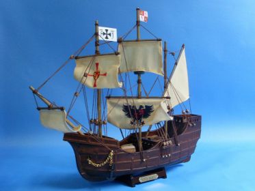 Wooden Santa Maria Limited Tall Model Ship 14""
