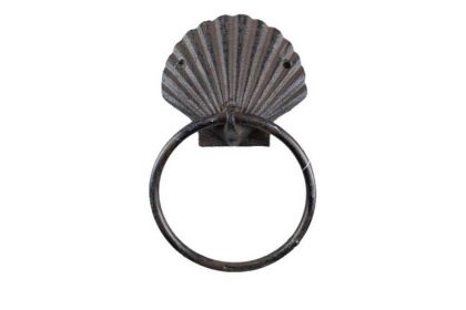 Cast Iron Seashell Towel Holder 8.5""