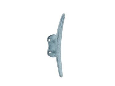 Rustic Light Blue Cast Iron Cleat Wall Hook 6""