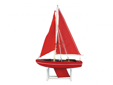 Wooden Decorative Sailboat Model Ruby Compass 12""