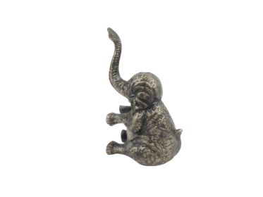 Rustic Gold Cast Iron Elephant Metal Door Stop 8""