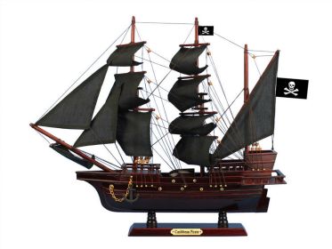 Wooden Caribbean Pirate Black Sails Model Ship 20""