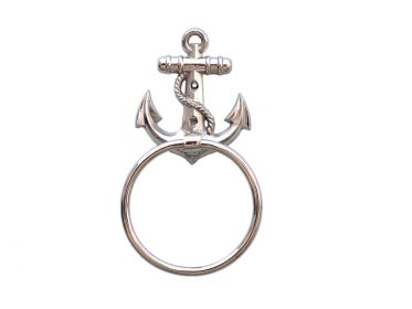Chrome Anchor Towel Holder 9""