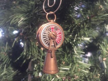 Antique Copper Titanic Engine Telegraph Christmas Ornament 5""