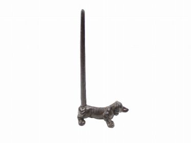 Cast Iron Dog Extra Toilet Paper Stand 12""