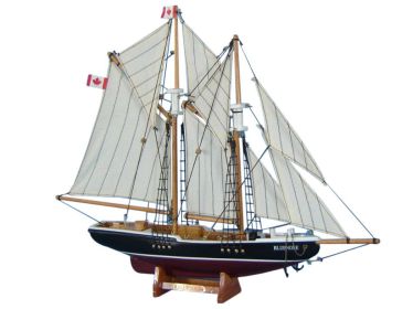 Wooden Bluenose Model Sailboat Decoration (size: 17'''')