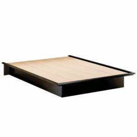 Full size Contemporary Platform Bed in Finish (Color: Black)