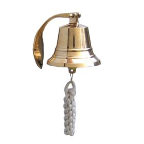 Brass Plated Hanging Harbor Bell (size: 4'''')