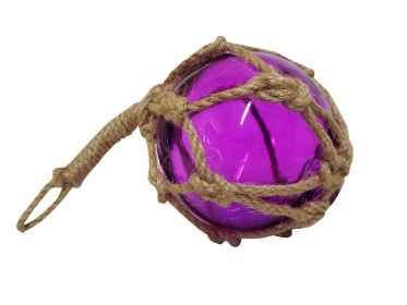 Purple Japanese Glass Ball Fishing Float Decoration Christmas Ornament (size: 4'''')