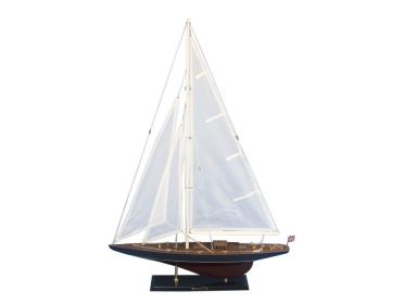 Wooden Endeavour Model Sailboat Decoration (size: 35'''')