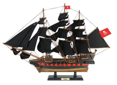 Wooden Henry Avery's Fancy Sails Limited Model Pirate Ship 26"" (Color: Black)